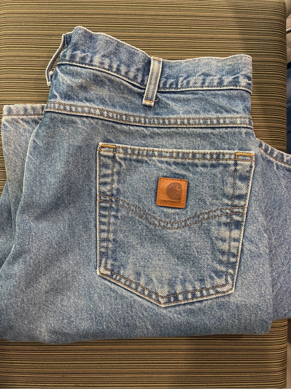 Carhartt Men's Light Blue Relaxed Fit Denim Jeans 36 x 32 workwear Streetwear